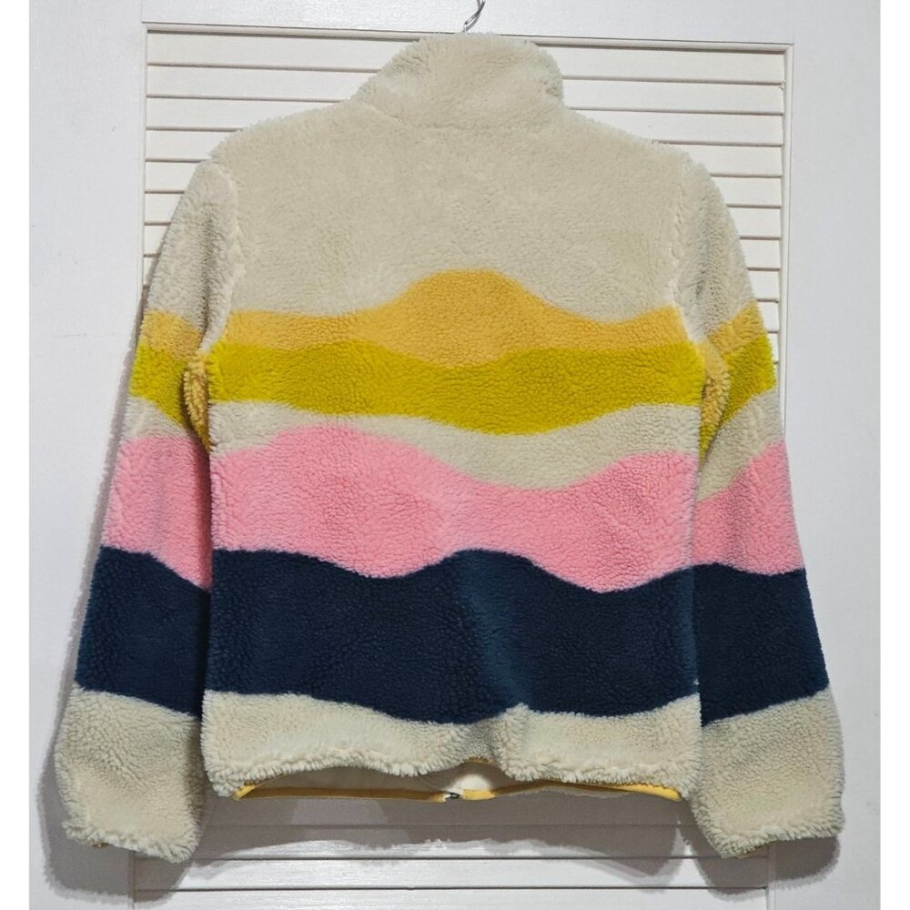 Faherty Women's Multicolor Sun and Wave Faux Sherpa Full Zip Size Xsmall 2980 - Picture 11 of 16